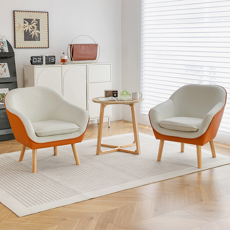 Small-sized modern minimalist balcony leisure chair, lazy sofa, single bedroom office hotel apartment negotiation chair